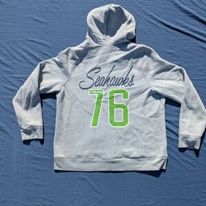 Seattle Seahawks Gray Hoodie with front zipper. Youth size 14-16